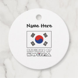 韓国の旗 南国旗カスタマイズ ネーム フェイバータグ