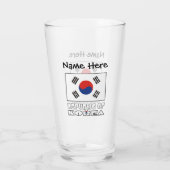 韓国の旗 南大韓民国 国旗カスタマイズ ネーム タンブラーグラス (裏面)