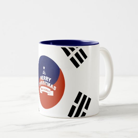 韓国の最高の聖降誕祭を祝う美しい祈り ツートーンマグカップ (正面右)