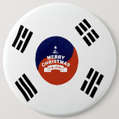 韓国の最高の聖降誕祭を祝う美しい祈り 缶バッジ (正面)