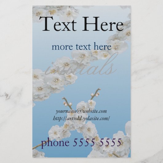 韓国の桜 白 チラシ (裏面)