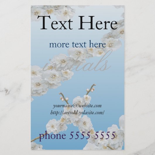 韓国の桜 白 チラシ (裏面)