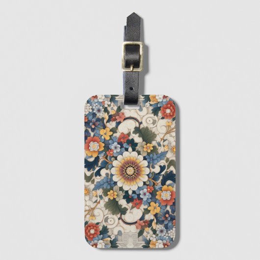 韓国の模様を描いた伝統的荷札 ラゲッジタグ (正面縦)