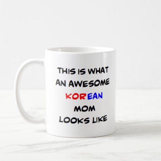 韓国の母素晴らし、 コーヒーマグカップ (左)