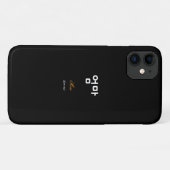 韓国の母 (엄마) ブラックゴールドアート Case-Mate iPhoneケース (裏面(横))