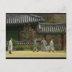 韓国の法輪山の僧侶 ポストカード