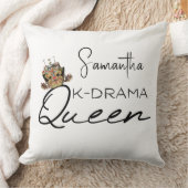 韓国の王冠を持つKドラマのクイーンパーソナライズされた クッション (ブランケット)