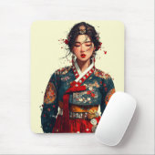 韓国の現代女性のハンbok肖像画 マウスパッド (マウス)