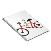 韓国の用語の赤くおよび黒い自転車の한국의자전거 ノートブック (右側)