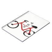 韓国の用語の赤くおよび黒い自転車の한국의자전거 ノートブック (左側)