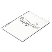 韓国の用語の飛行機の한국의비행기 ノートブック (左側)