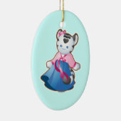 韓国の白いトラ セラミックオーナメント (右)