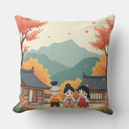 韓国の秋の感謝枕 クッション (正面)