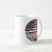 韓国の米国アメリカ統一された合衆国 コーヒーマグカップ (正面右)