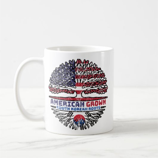 韓国の米国アメリカ統一された合衆国 コーヒーマグカップ (左)