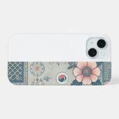 韓国の花の芸術iPhoneケース iPhone 15ケース (裏面横)
