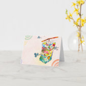 韓国の芸術および文化 カード (黄色い花)