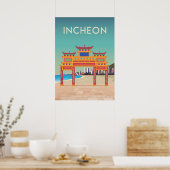 韓国の都市旅行のポスターヴィンテージ ポスター (キッチン)