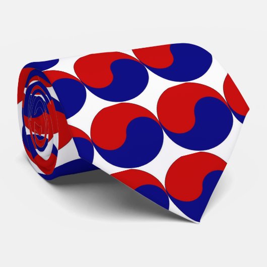 韓国の陰陽のモチーフのタイ ネクタイ (ロール)