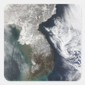 韓国の雪 スクエアシール (正面)