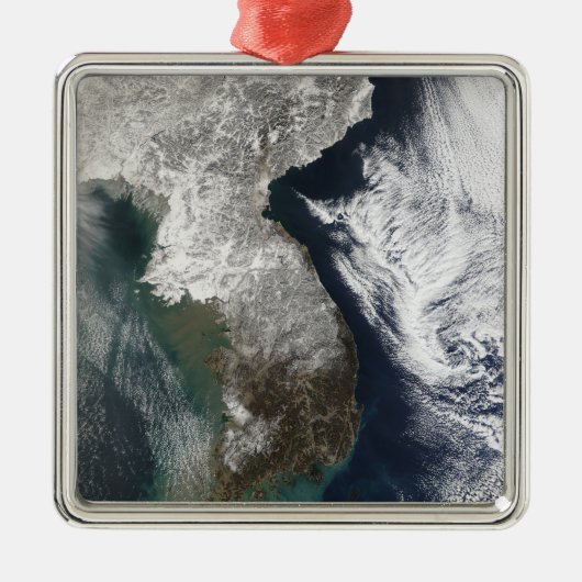 韓国の雪 メタルオーナメント (正面)