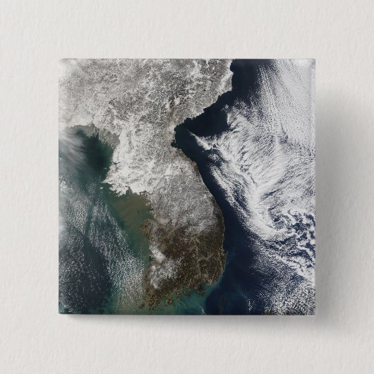 韓国の雪 缶バッジ (正面)