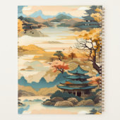 韓国の風景プランナー金ゴールドとティール（緑がかった色） プランナー手帳 (裏面)