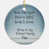 韓国の養子縁組 – Stork Delivery セラミックオーナメント (裏面)