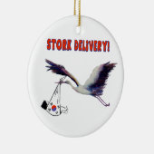 韓国の養子縁組 – Stork Delivery セラミックオーナメント (右)