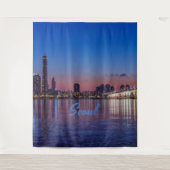 韓国の首都 Seoul の市街地 タペストリー (正面)