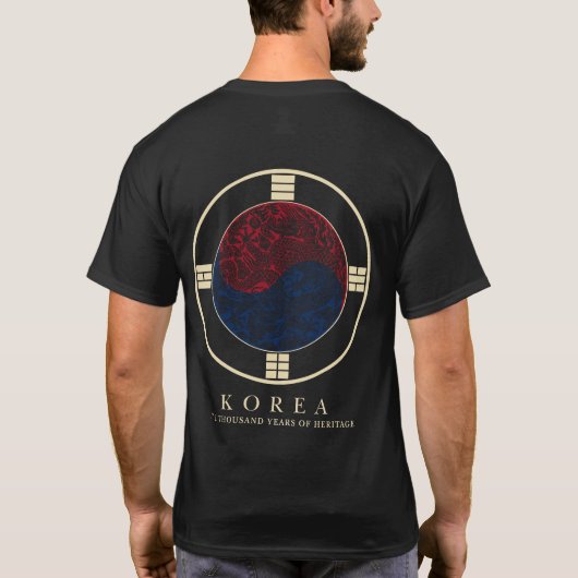 韓国の龍太極マーク Tシャツ (裏面)