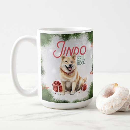 韓国のJindo Dog Punクリスマスコーヒーマグ コーヒーマグカップ (ドーナツ)