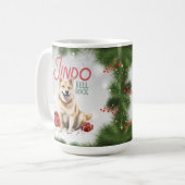 韓国のJindo Dog Punクリスマスコーヒーマグ コーヒーマグカップ (正面左)