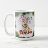 韓国のJindo Dog Punクリスマスコーヒーマグ コーヒーマグカップ (左)
