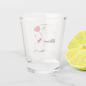 韓国のSOJUで開催された猫カップル「愛してる」 사랑해요 ショットグラス (裏面)