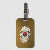 韓国のtouchの指紋の旗 ラゲッジタグ (正面縦)