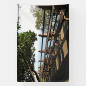 韓国を写した写真でデザインされ、印刷された 横断幕 (縦)