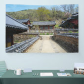 韓国を写した写真でデザインされ、印刷された 横断幕 (トレードショー)