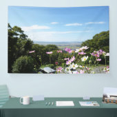 韓国を写した写真でデザインされ、印刷された 横断幕 (トレードショー)