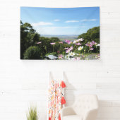 韓国を写した写真でデザインされ、印刷された 横断幕 (インサイチュ)