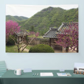 韓国を写した写真でデザインされ、印刷された 横断幕 (トレードショー)