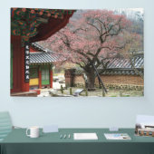 韓国を写した写真でデザインされ、印刷された 横断幕 (トレードショー)