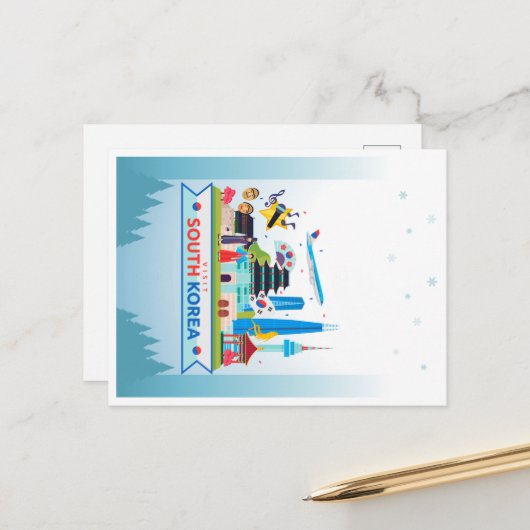 韓国を訪れてみましょう ポストカード (正面/裏面インサイチュ)