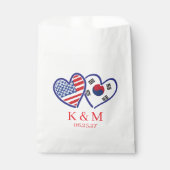 韓国アメリカのハート国旗 フェイバーバッグ (正面)