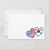 韓国アメリカのハート国旗 出欠カード (裏面)