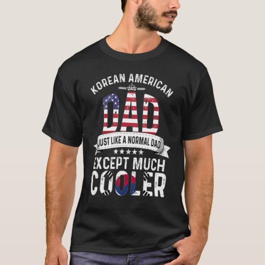 韓国アメリカパパ父長日韓国F Tシャツ (正面)