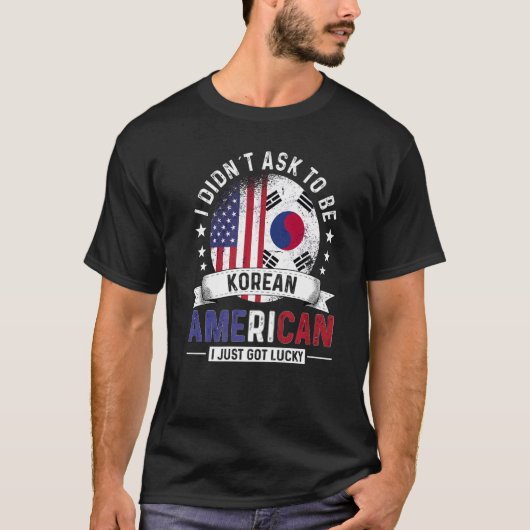 韓国アメリカ国旗プライド韓国 Tシャツ (正面)