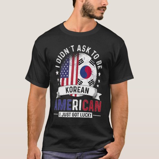 韓国アメリカ国旗プライド韓国 Tシャツ (正面)