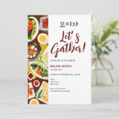 韓国アメリカ誕生日パーティー韓国料理 招待状 (スタンド正面)