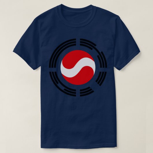 韓国オーストリア多国籍愛国国旗 Tシャツ (デザイン正面)